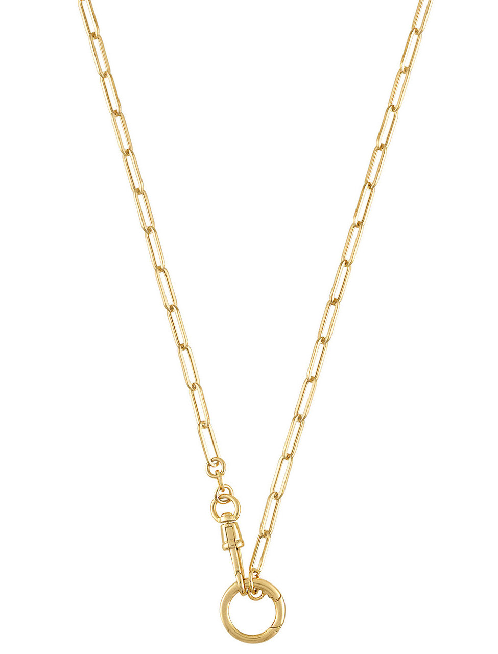 Ruby Charm Holder 14k Gold Necklace